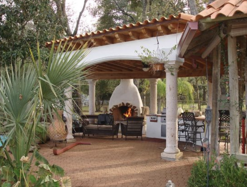 kanopi dari genteng tanah liat