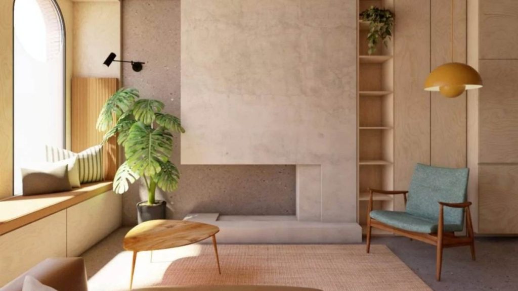 Tekstur Acak Bergaya Industrial