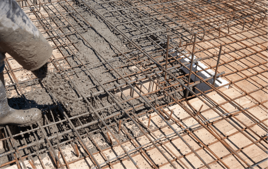 beton pada lantai dan plat bangunan