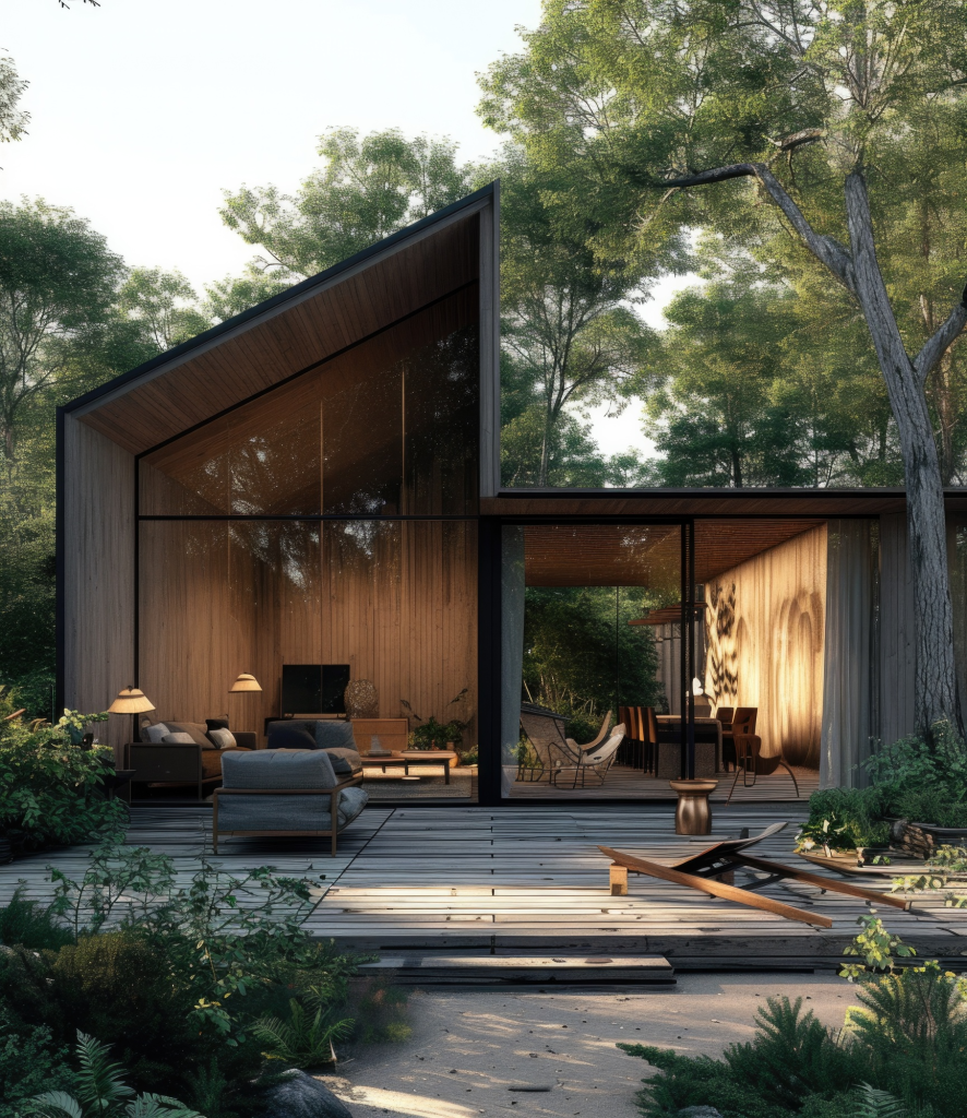 Rumah modern dengan area hijau yang mendukung konsep ramah lingkungan