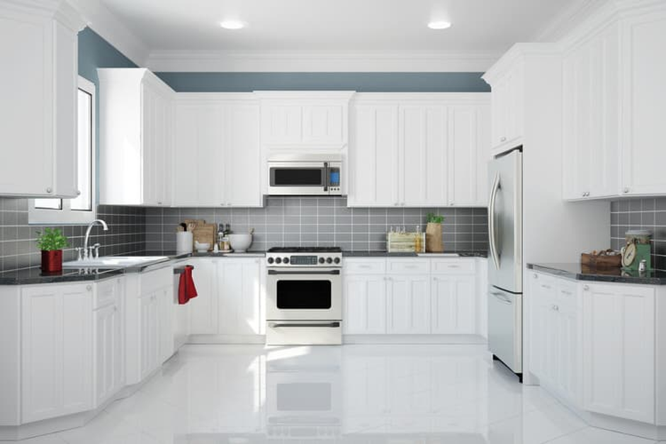 Inspirasi Keramik Lantai Dapur Warna Putih Minimalis