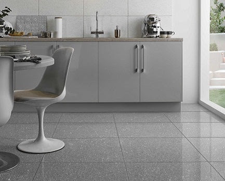 Inspirasi Keramik Lantai Dapur Warna Abu-Abu Modern