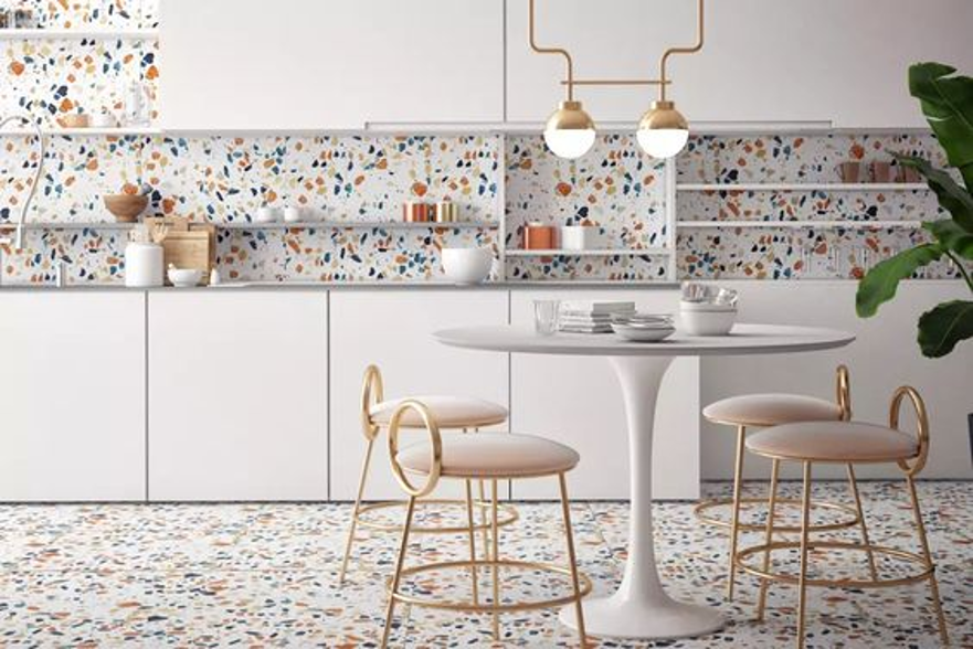 Inspirasi Keramik Lantai Dapur Motif Teraso