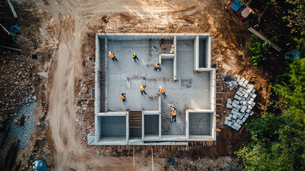 Pondasi tapak beton bertulang untuk rumah