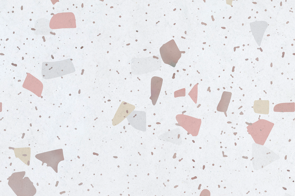 Motif cat dinding terrazzo pada interior rumah kontemporer