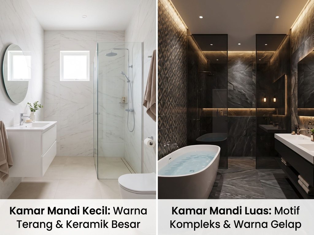 Cara Menyesuaikan Motif Keramik dengan Ukuran Kamar Mandi