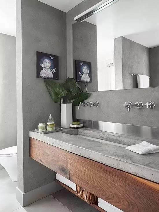 Countertop Beton di Kamar Mandi